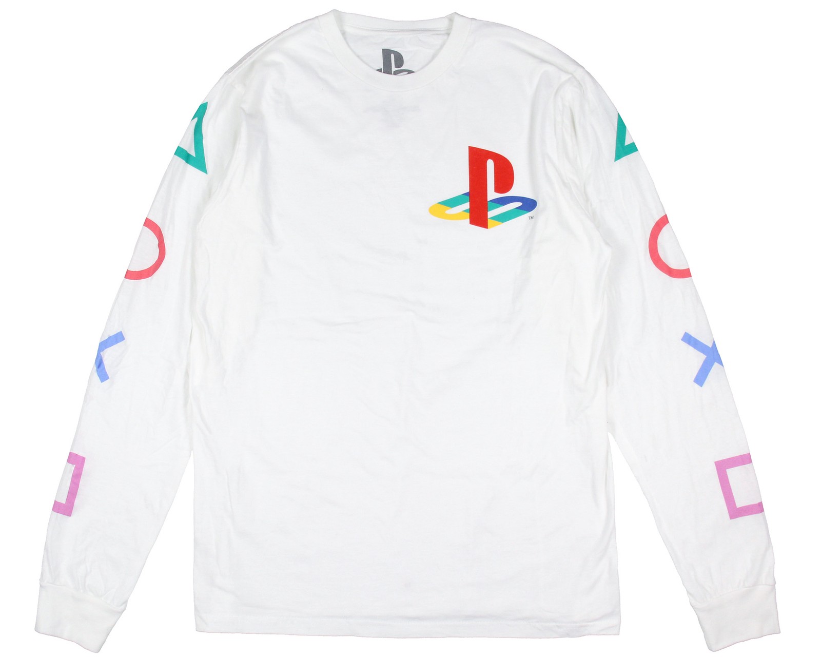 PlayStation Men's Console Controller Button s Long Sleeve T-Shirt Adult gallery