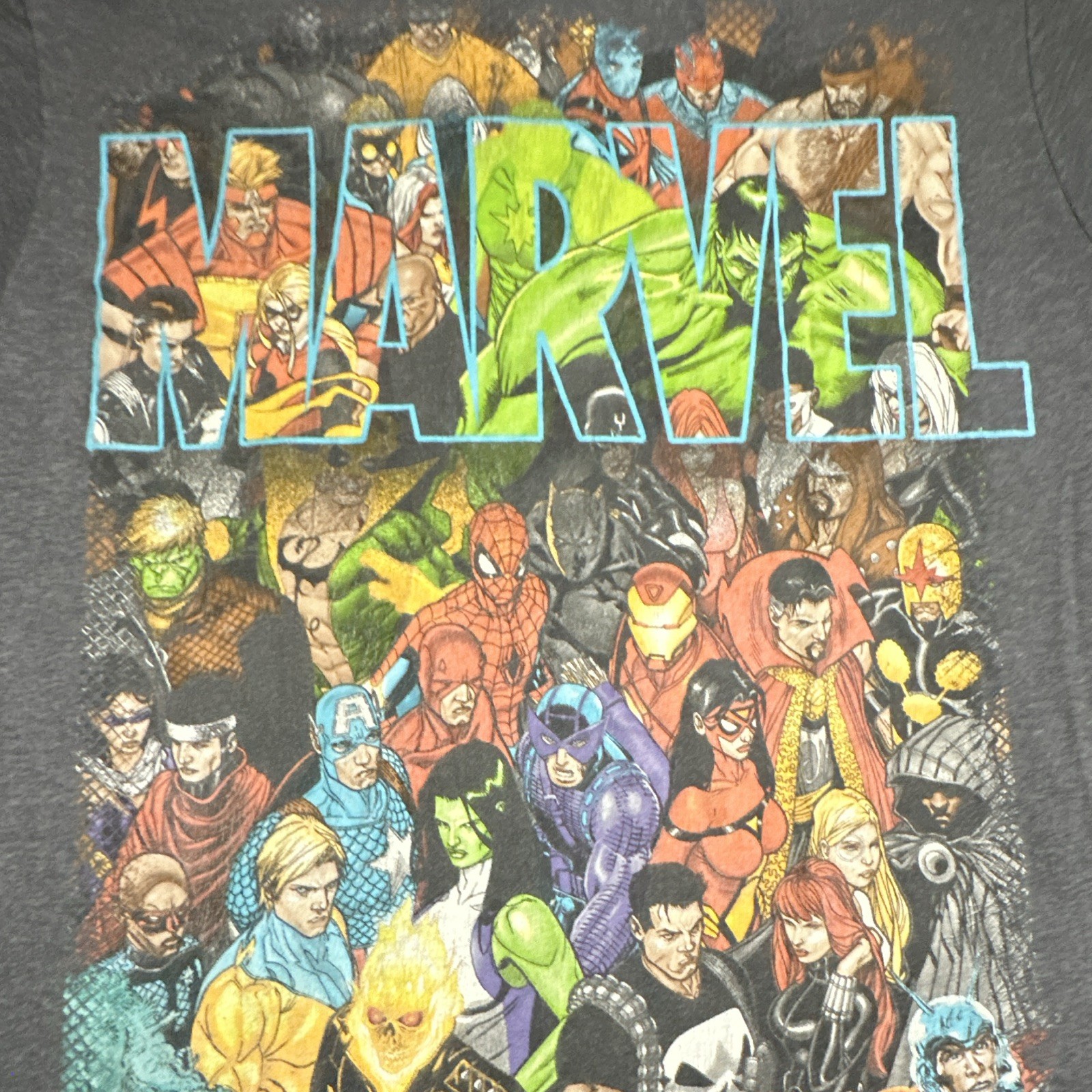 Marvel Men’s Gray Marvel Universe Graphic Logo T-Shirt Crew Neck Short Sleeve M