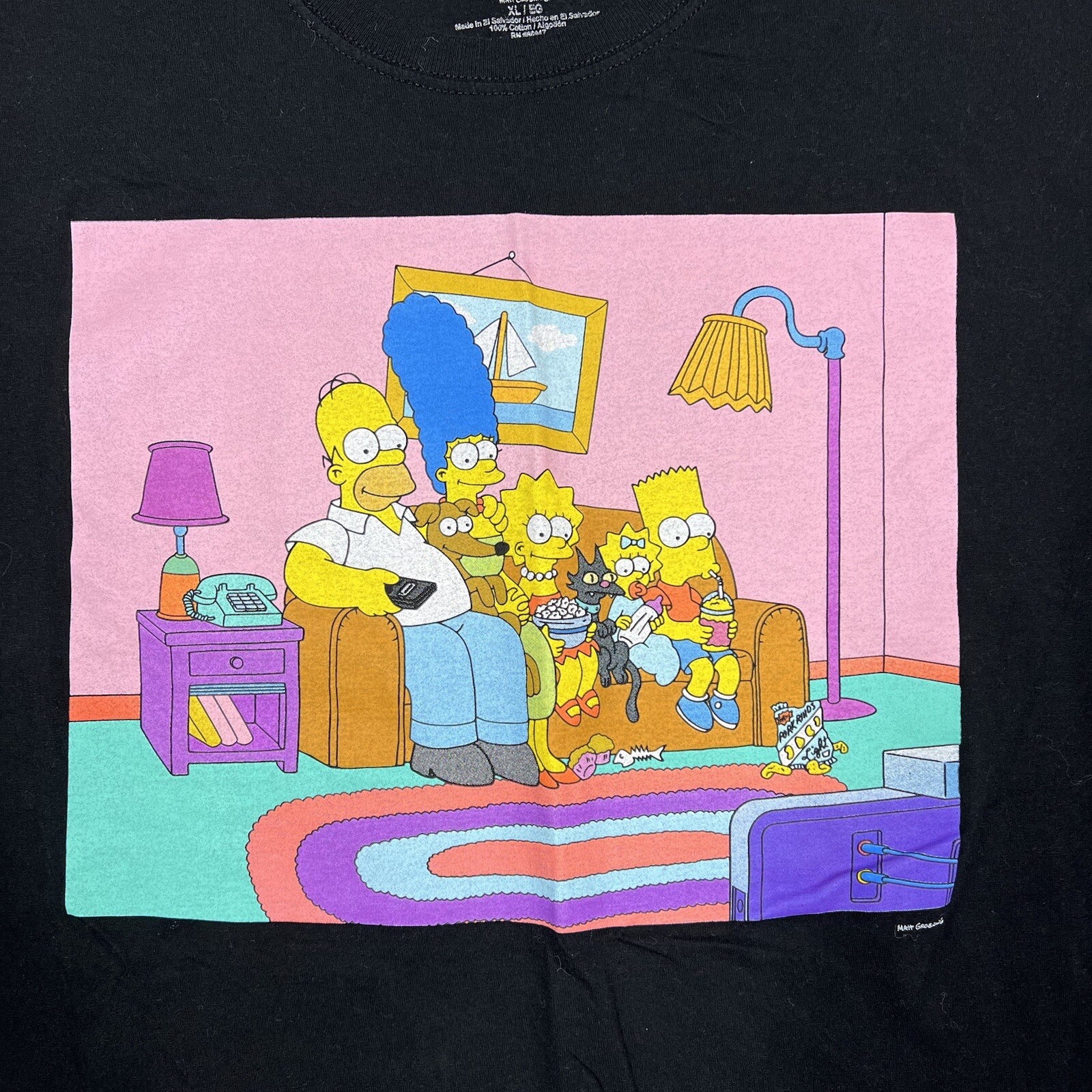 The Simpsons Mens XL Matt Groening Graphic T-Shirt 20th Century Fox Cartoon Show gallery