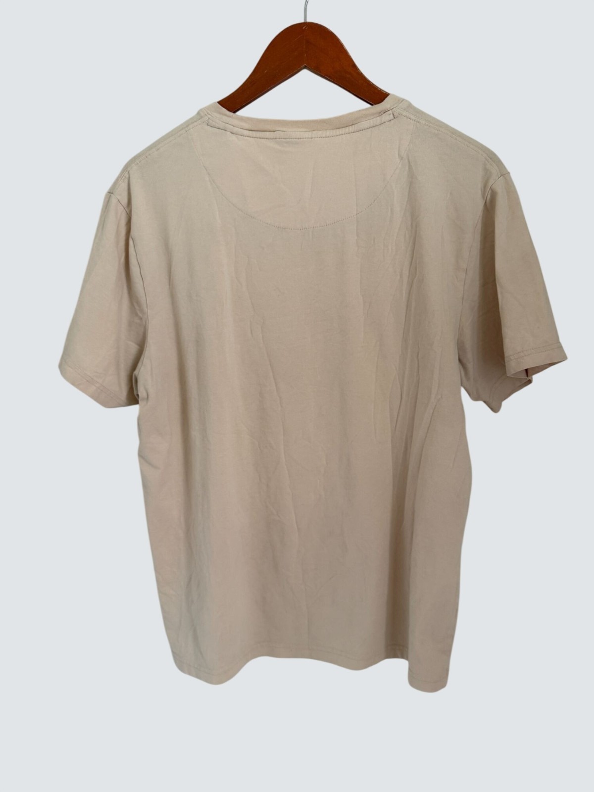 Porter & Ash Beige Crew Neck Performance Tee Cotton 5% Elastane Soft Lightweight gallery