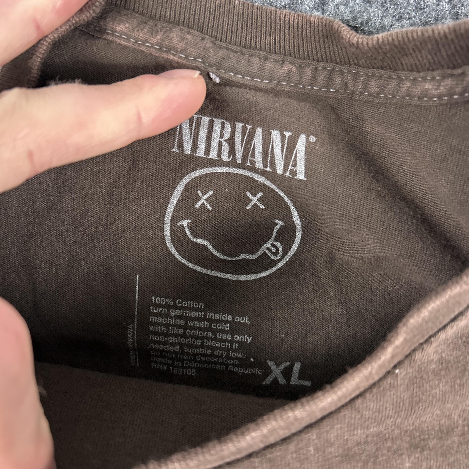Nirvana Shirt Mens XL Brown In Utero Angel Live 93 Tour Graphic Tee Rock Music gallery