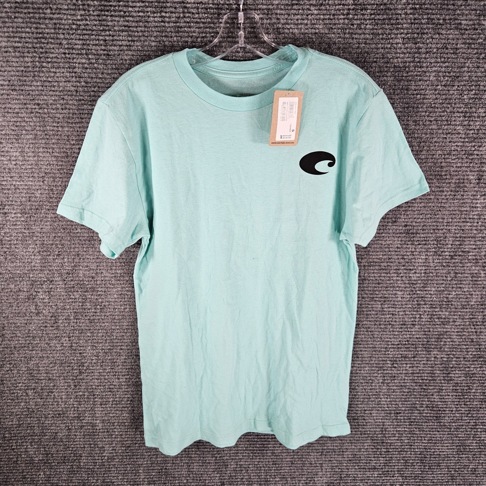 Costa Species Shield Mens Short Sleeve T-Shirt in Teal size Small NWT gallery