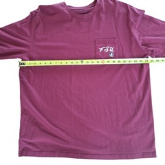 Champion Florida State Long Sleeve POCKET Tee XXL Garnet Red Seminoles T-Shirt