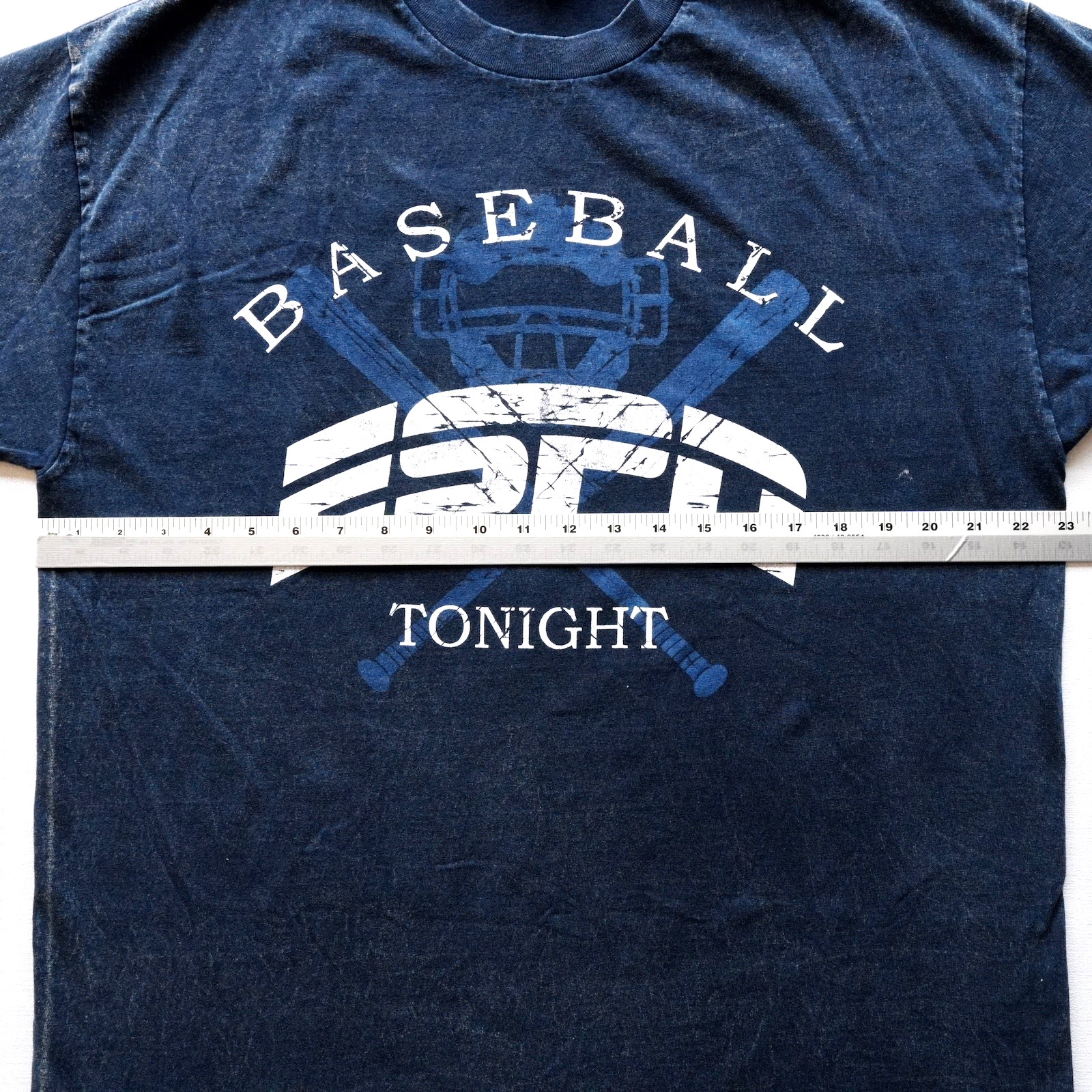 Vintage 90s ESPN Baseball Tonight Promo T-Shirt Mens XL Blue Made In USA Cotton gallery