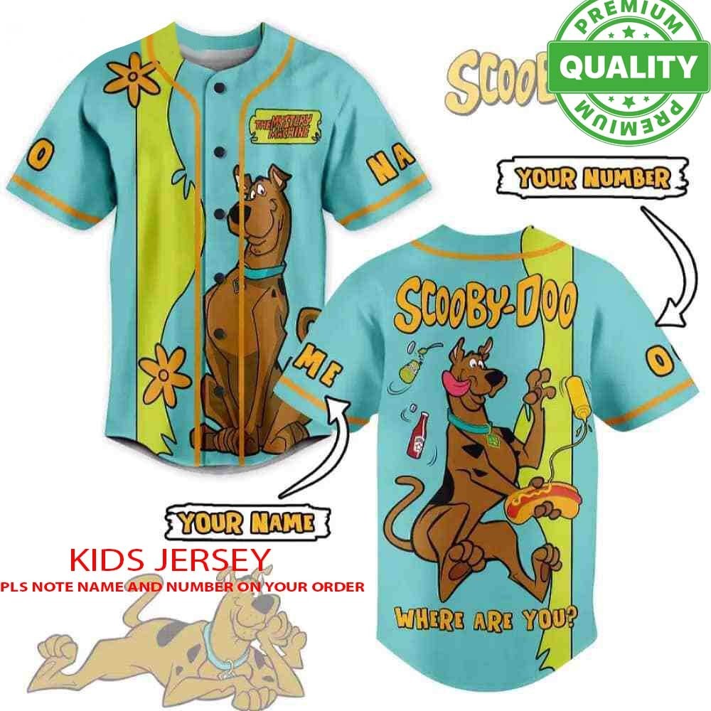 Custom Scooby Doo Where Are You Halloween Baseball Jersey 3D Kids Youth 1P0714 gallery