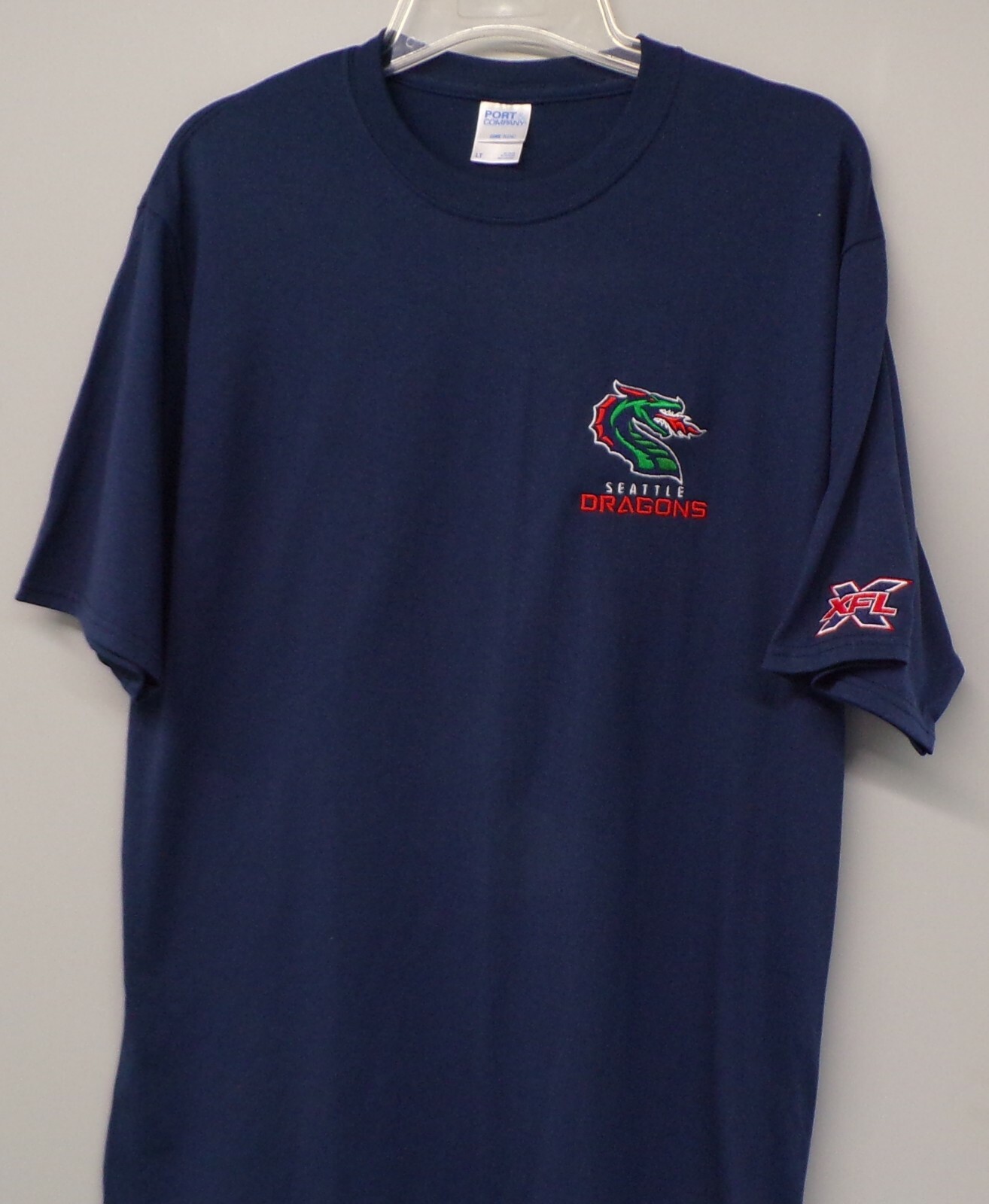 XFL Football Seattle Dragons Embroidered T-Shirt S-6XL, LT-4XLT NFL New gallery