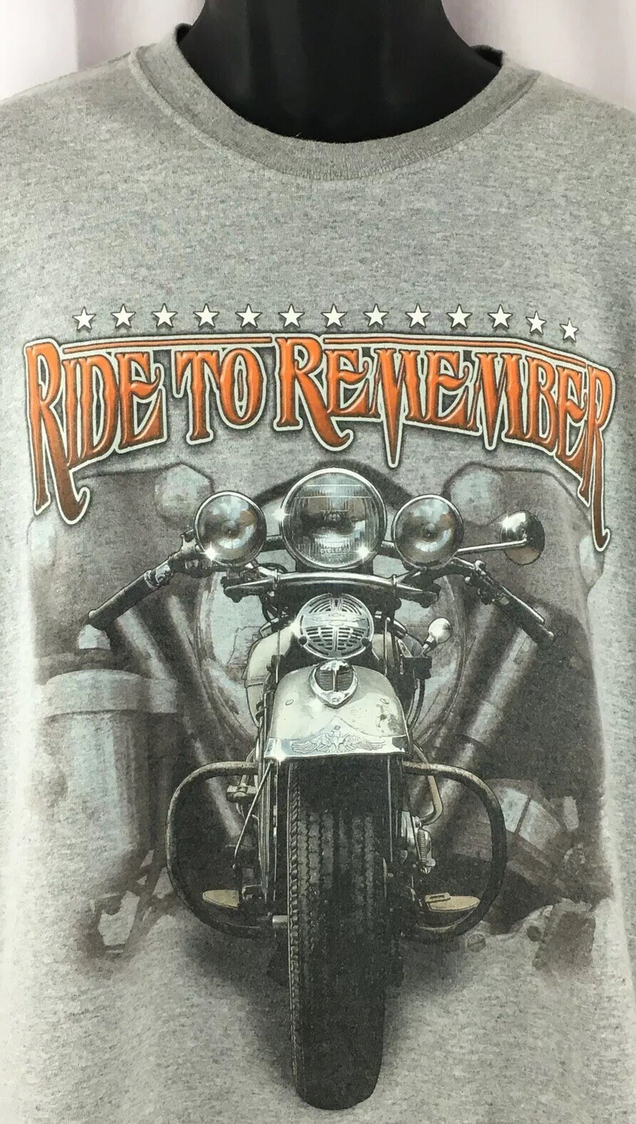 Ride to Remember 26th Leslie Watson Memorial Biker Mens Tshirt Silver Large gallery