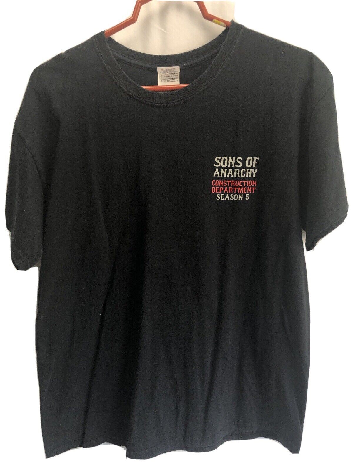 Sons Of Anarchy Season 5 Set Construction Employee Black T-Shirt Size L
