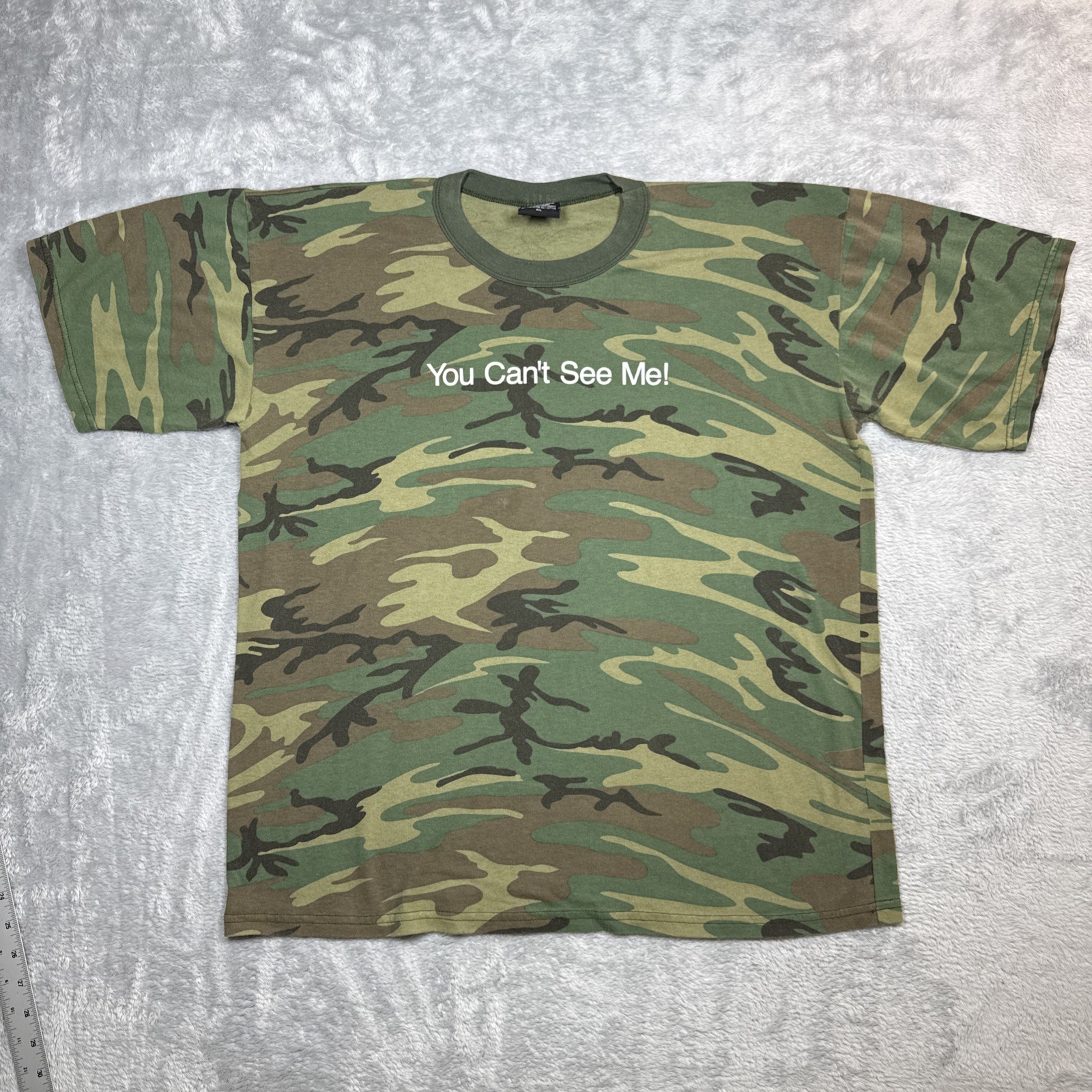 Rothco You Cant See Me Shirt Mens XL Green Camo Crewneck Y2K