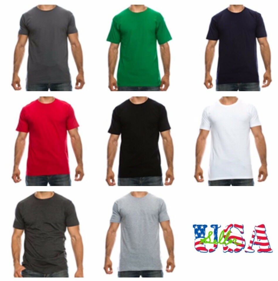 Mens T-Shirt 1, 3, 6 PACK Lot Crew Neck V-Neck Plain Casual Straight Fit Outdoor gallery