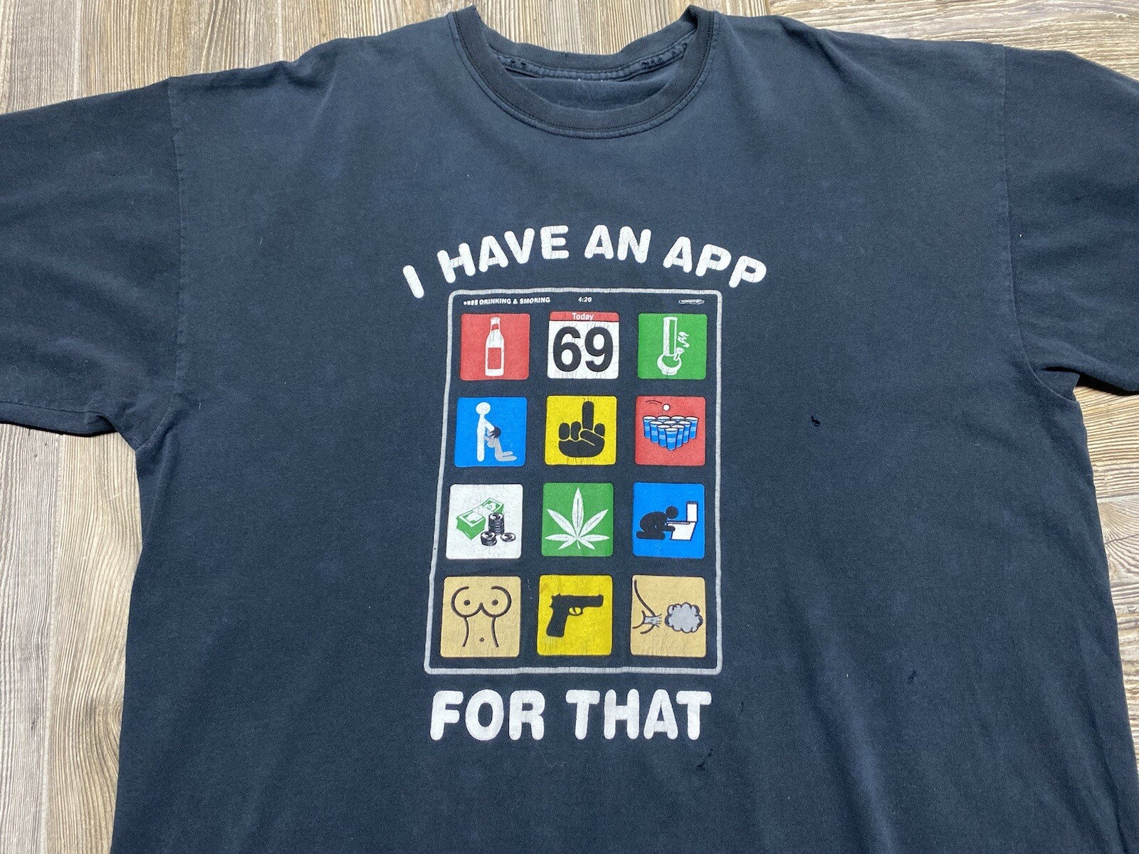 Vintage Spencer’s “I Have An App For That” 420 Weed T-Shirt Men’s XXL Graphic T gallery