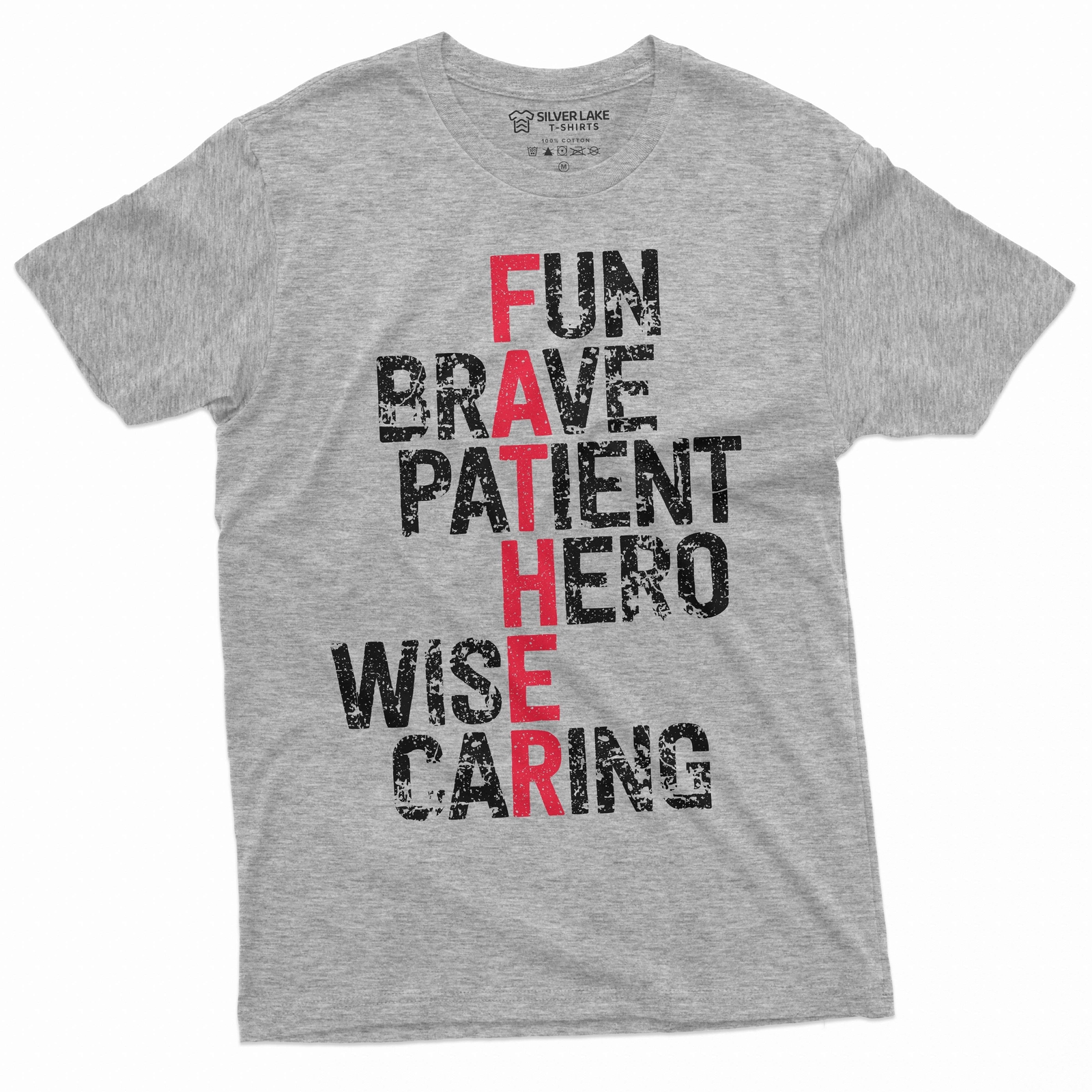 Mens Father definition shirt Father's day Brave Patient hero wise caring dad tee gallery