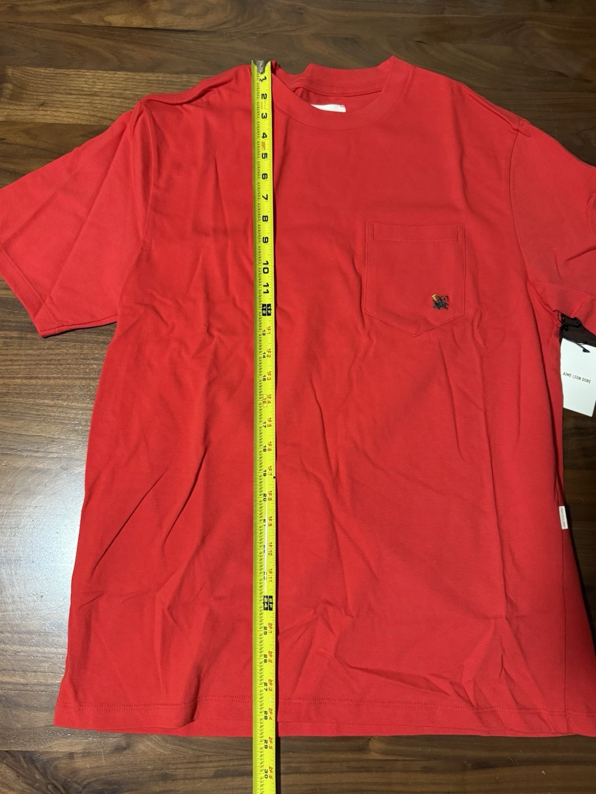 Aime Leon Dore ALD Crest Pocket Tee in True Red Men’s Sz Medium T-Shirt gallery