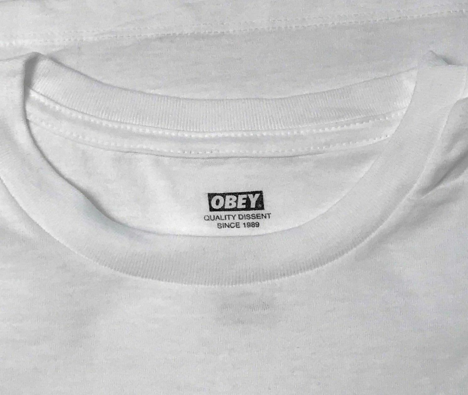 Obey Men's T-Shirt Neighborhood Watch Black Size L NWT Shepard Fairey Andre gallery
