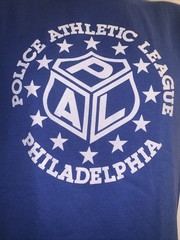 Jerzees PAL Police Athletic League Philadelphia T Shirt Royal Blue S Vintage