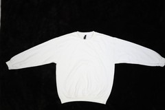Gildan Heavy Blend Blank Long Sleeve Plain White Sweatshirt Mens Large Lot Of 12