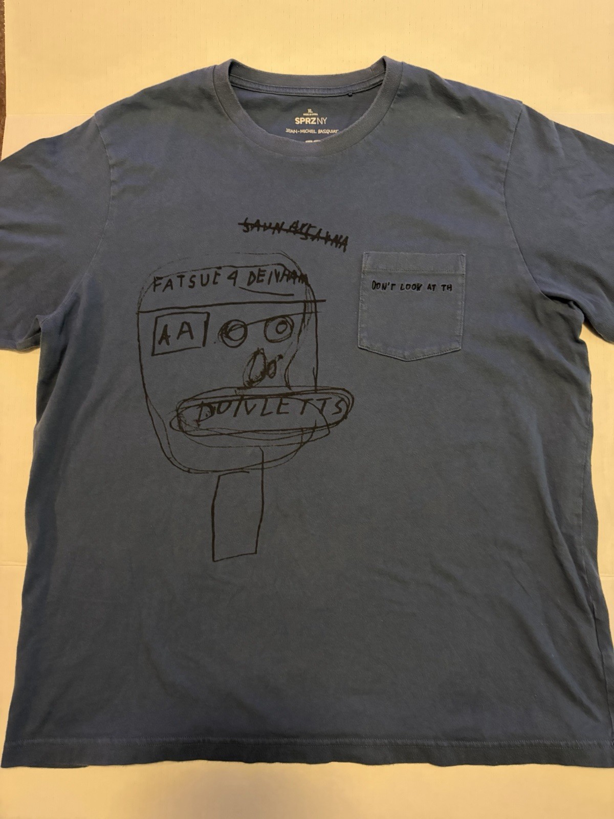 Uniqlo Basquiat SPRZ NY Graphic T Shirt XL Pocket Art Tee