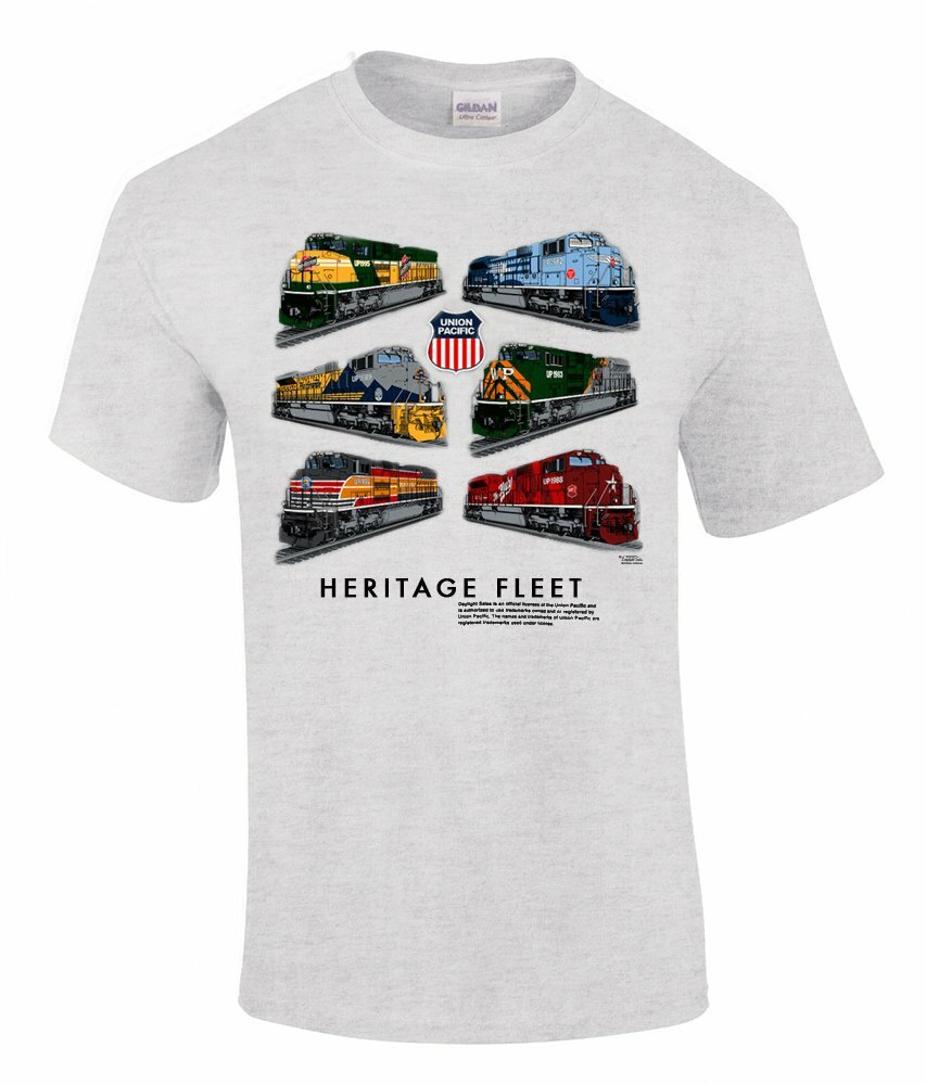 Union Pacific Heritage Fleet Trains Authentic Railroad T-Shirt Tee Shirt [12] gallery