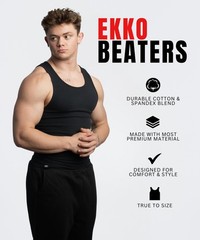 Ekkovision Beaters, Men’s Tank Tops, Cotton Spandex Blend Tanks Tops for Men,