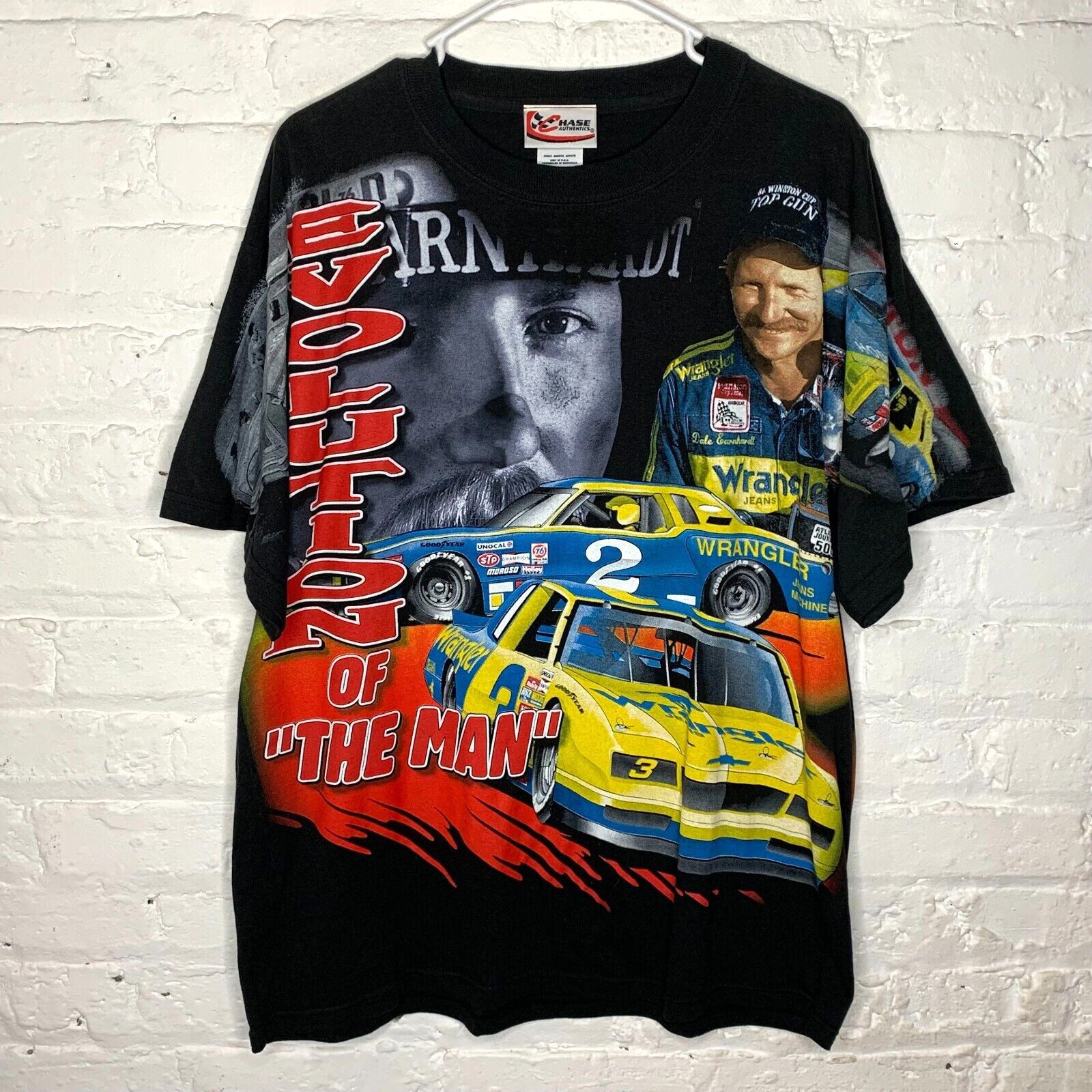 Vintage Dale Earnhardt Evolution of The Man All Over Print T-Shirt Size L Chase gallery