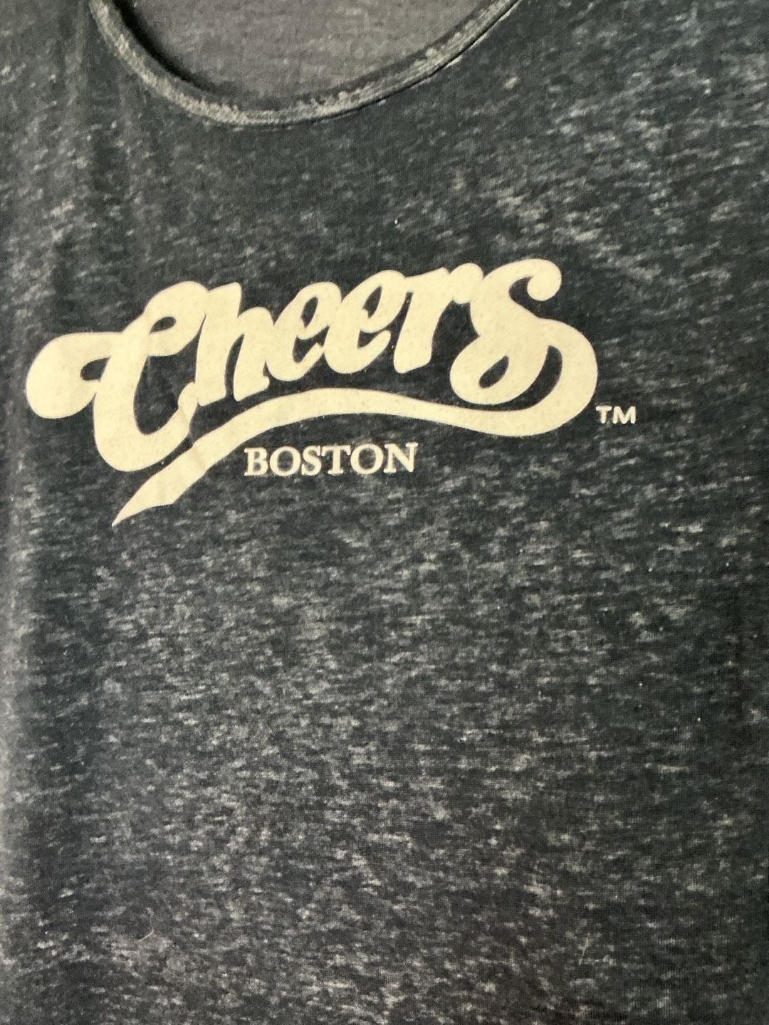 Cheers Boston Heather Navy Burnout Graphic T-Shirt gallery