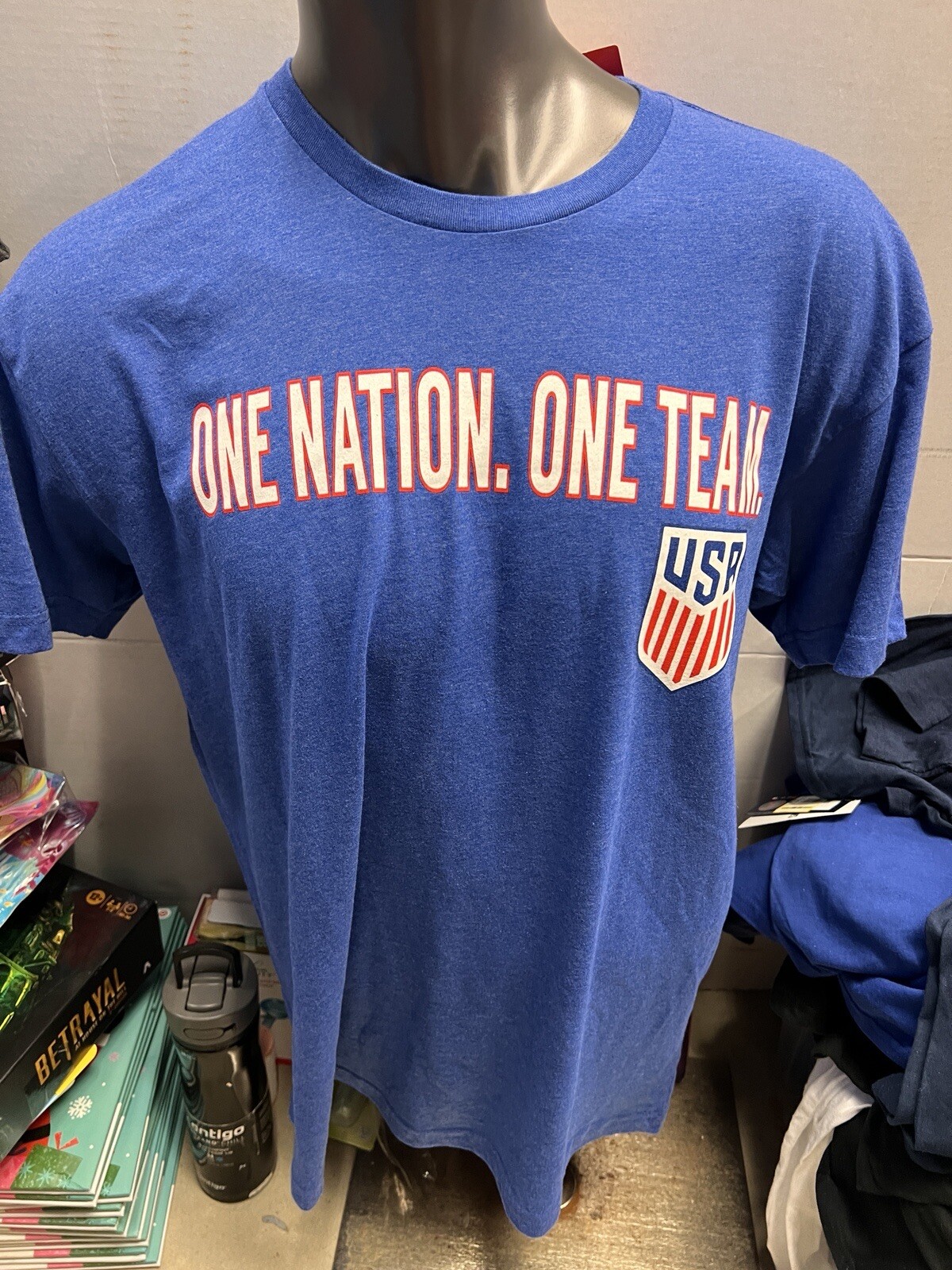 Team USA One Nation One Team T-Shirt Blue Sizes SOCCER SHIRT NEW WITH TAGS gallery