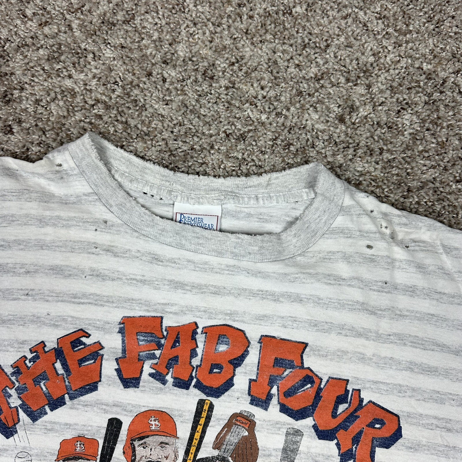 Vintage 90s St. Louis Cardinals Baseball T-Shirt The Fab Four Men’s Size XL USA gallery