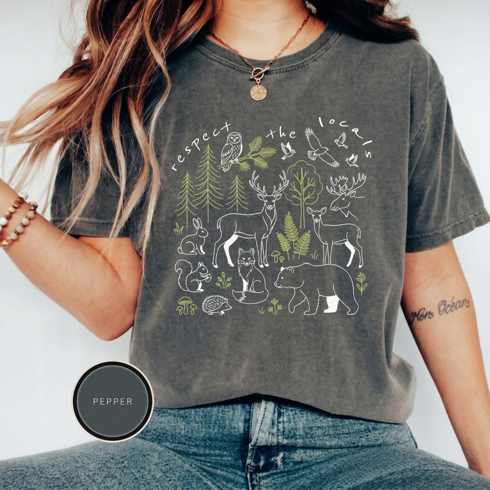 Comfort Colors Respect The Locals Shirt, National Park Tee, Camping T-Shirt gallery
