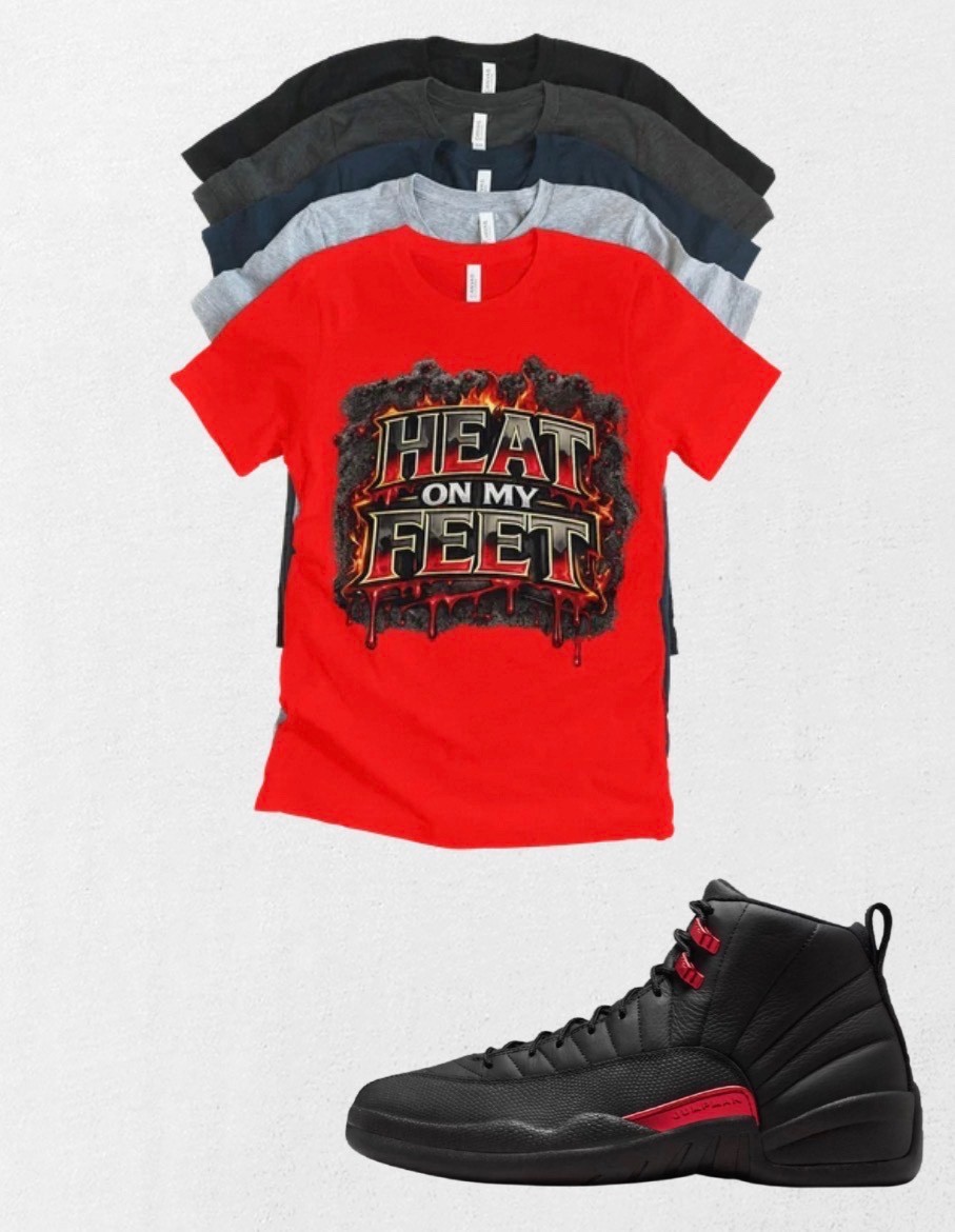 Shirt to match Jordan 12 Bloodline Heat on My Feet Matching Tee Streetwear gallery