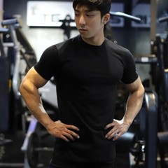 Custom High Quality 95% Polyester 5% Spandex Fitness Athletic Gym T-shirt