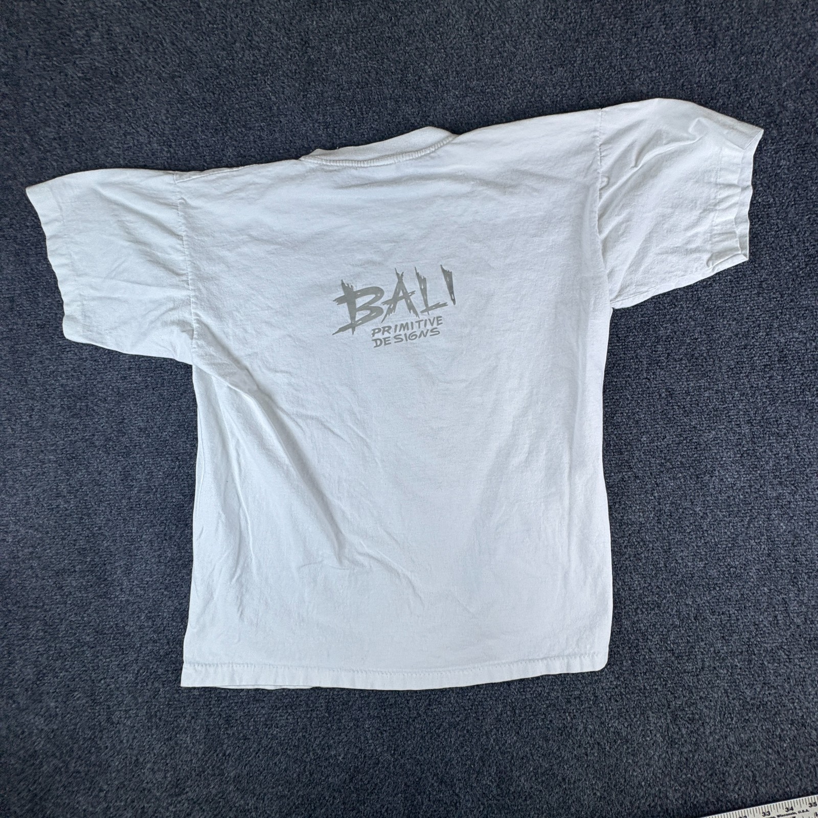 Vintage Bali Primitive Designs T-Shirt Men Large White Tribal Art Graphic Cotton gallery