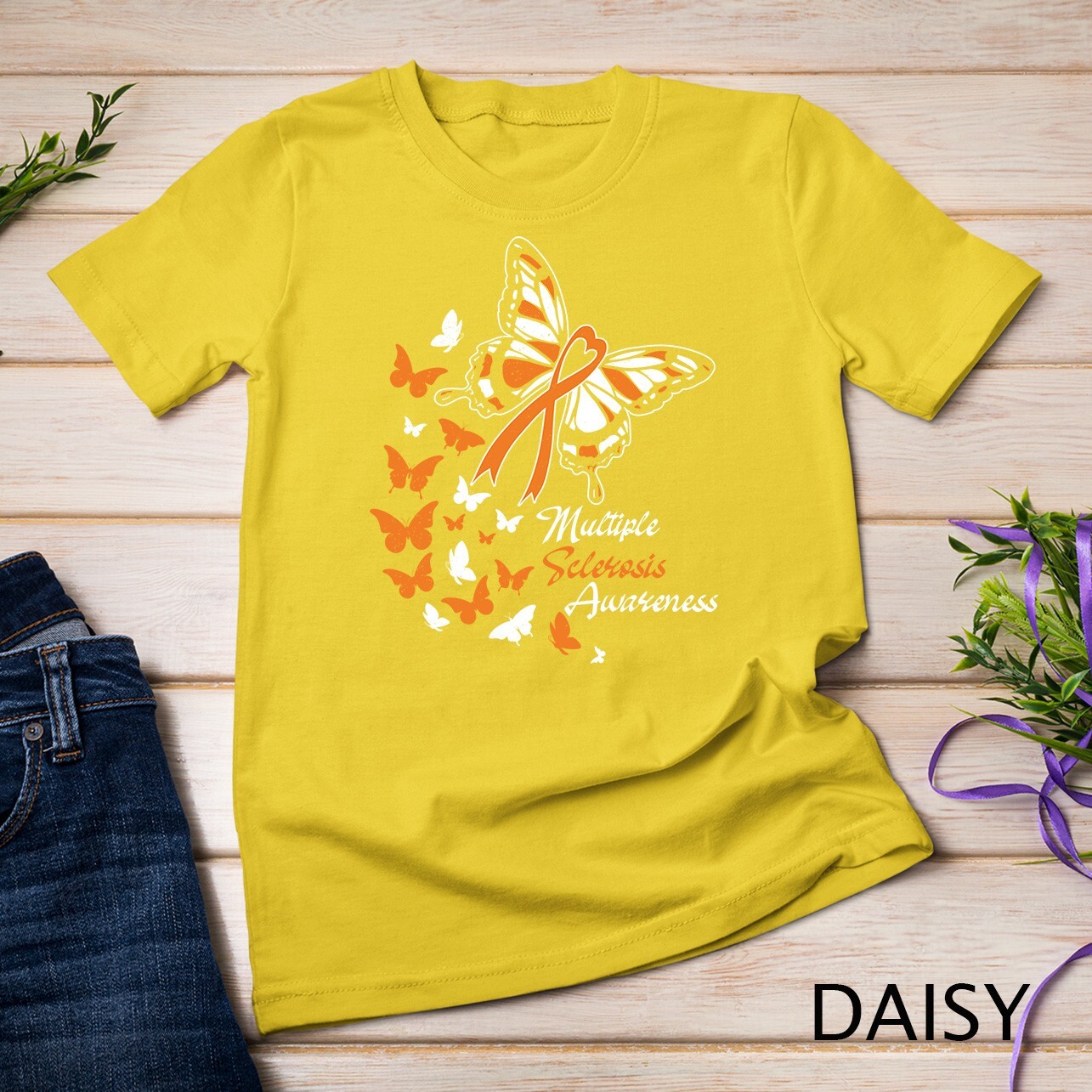 Multiple Sclerosis Awareness Butterflies Gift Unisex T-shirt gallery
