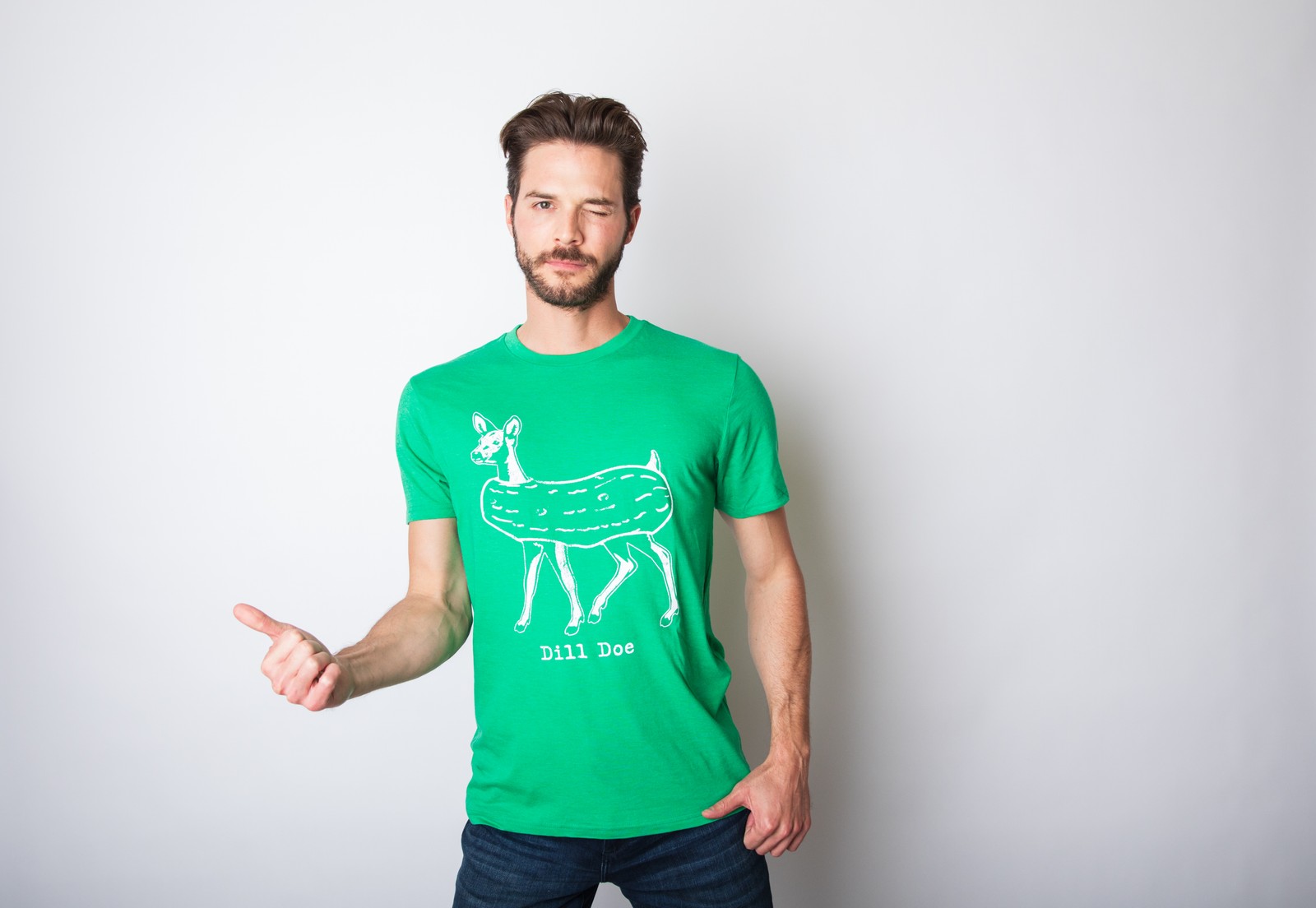 Mens Dill Doe T Shirt Funny Pickle Deer Tee for Guys gallery