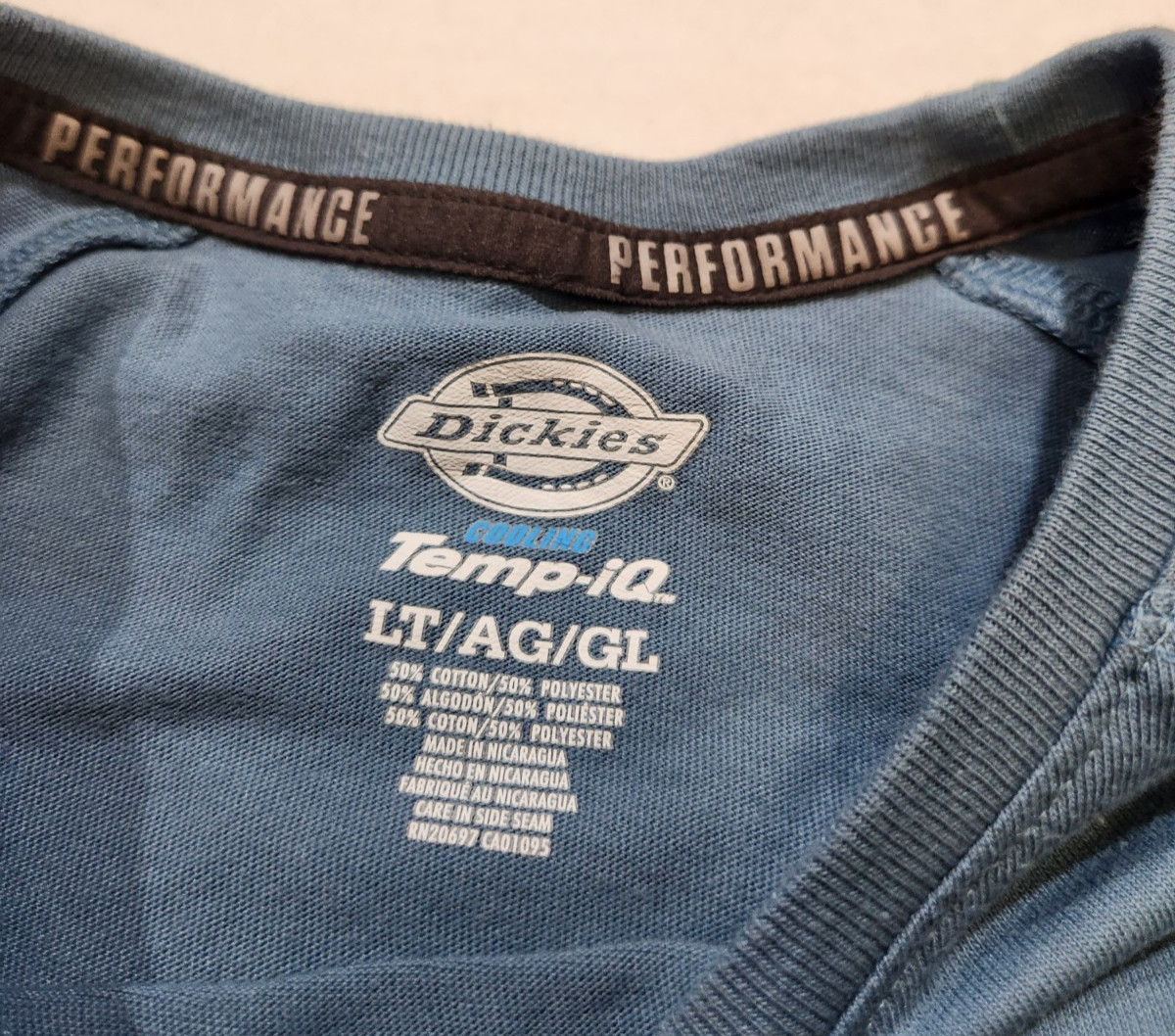 Dickies Cooling Temp IQ Performance Blue Pocket T-Shirt LT gallery
