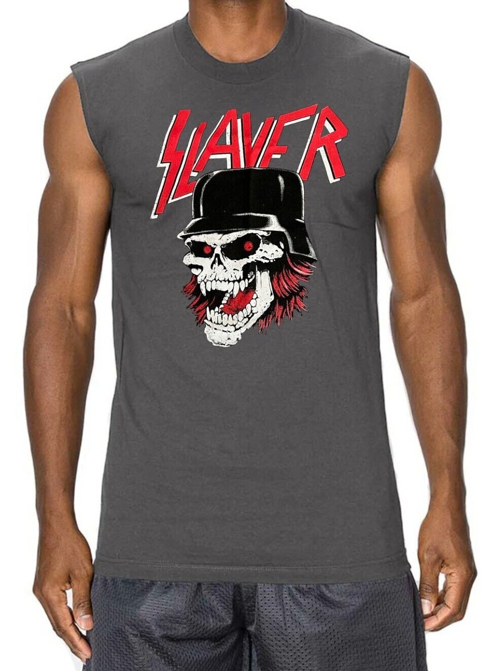 Slayer C Thrash Metal Men's Muscle Shirt (Multiple Variations) gallery