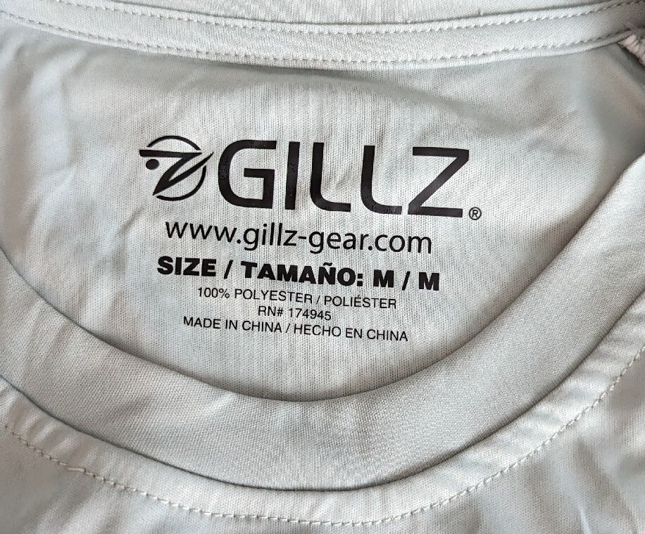Gillz Men's LS UV Tournament Series "High Rise Gray" L/S Shirt Size Medium NWT gallery