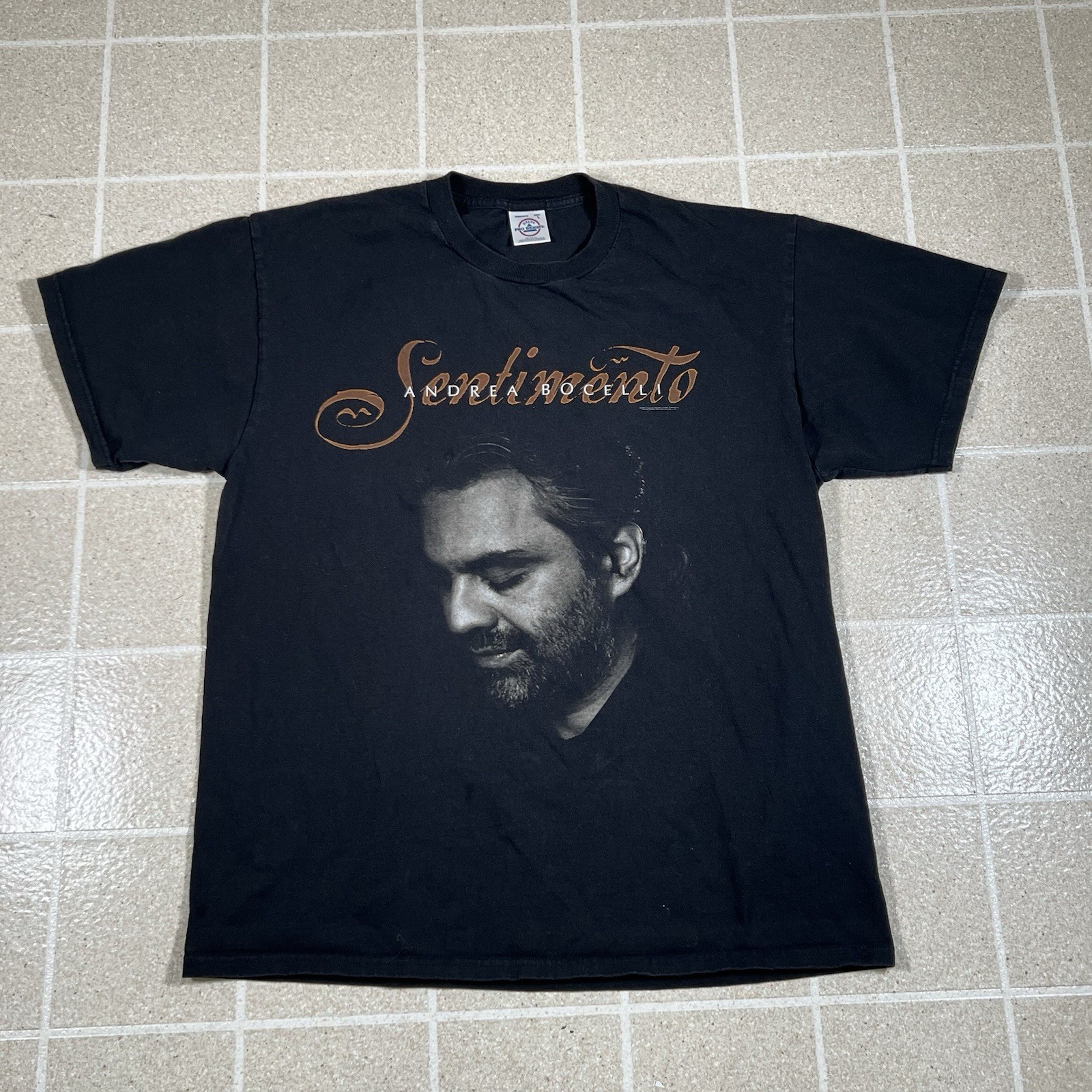 VINTAGE 2000 Andrea Bocelli Shirt Sz Large SENTIMENTO Tee Tshirt Made In USA gallery