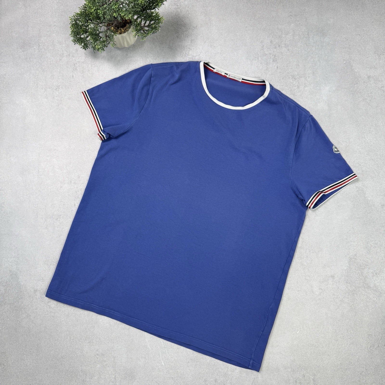 Moncler Maglia Men Blue T Shirt
