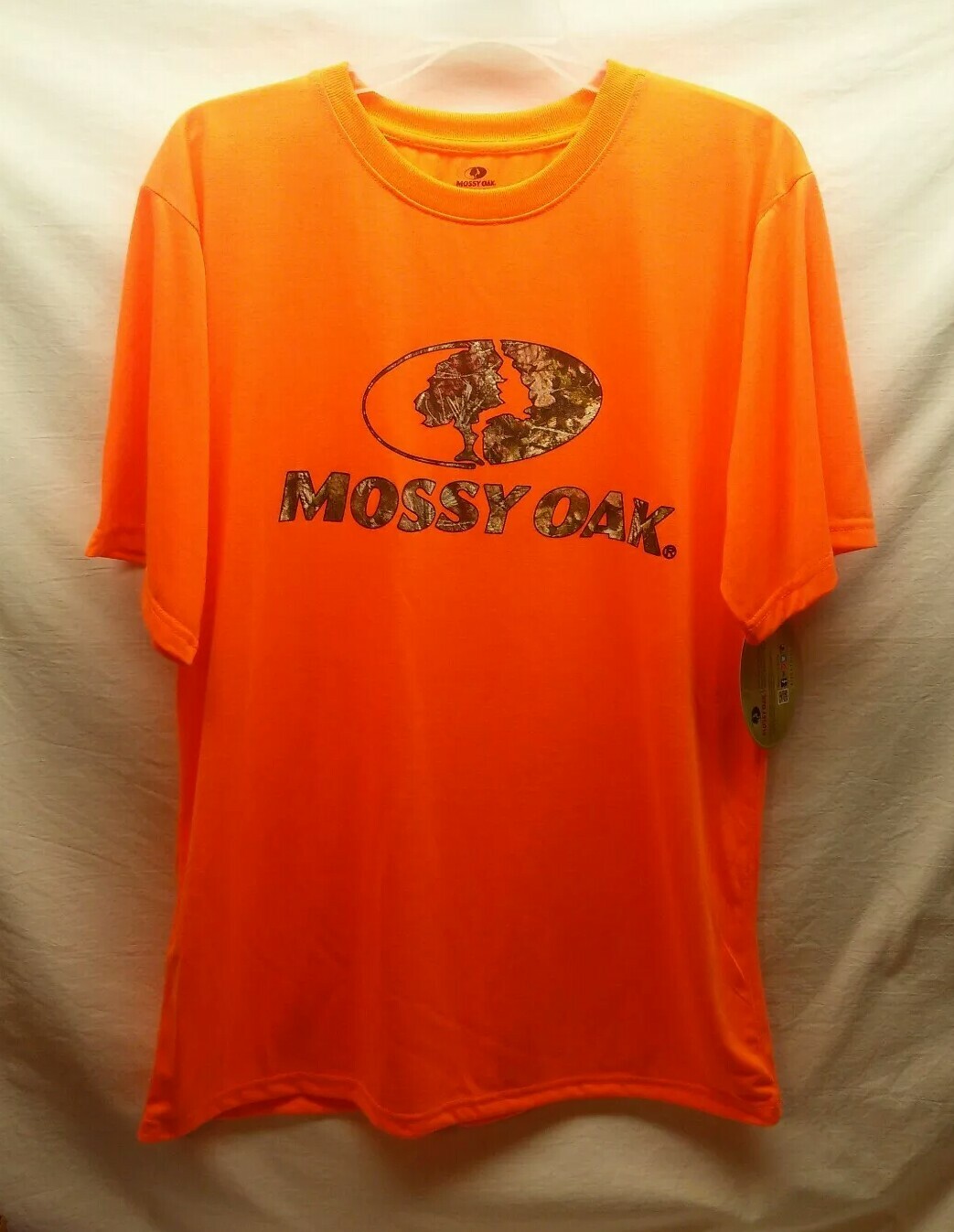 Men's Mossy Oak Large Orange Camoflauge T-Shirt Crewneck Country Hunting SS NWT gallery