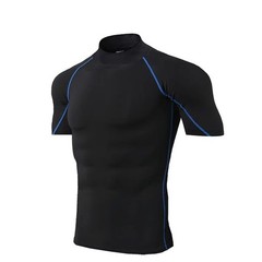 Men Compression Sport T-Shirt Quick Dry Fitness Running Gym Tight Short Sleeve