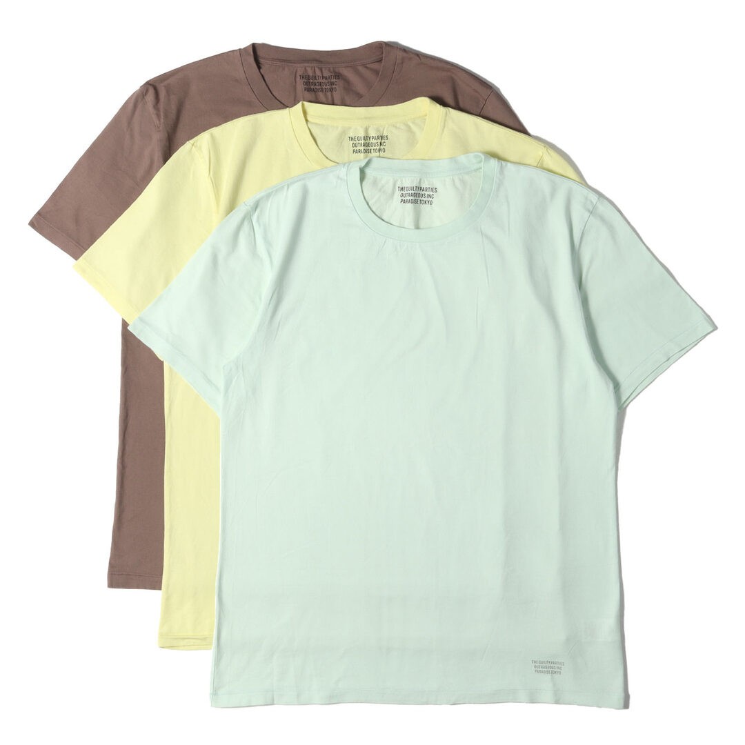 WACKO MARIA T-SHIRT Size: Each XL | 22SS Crew Neck Color Pack of 3 Used BEEG-0