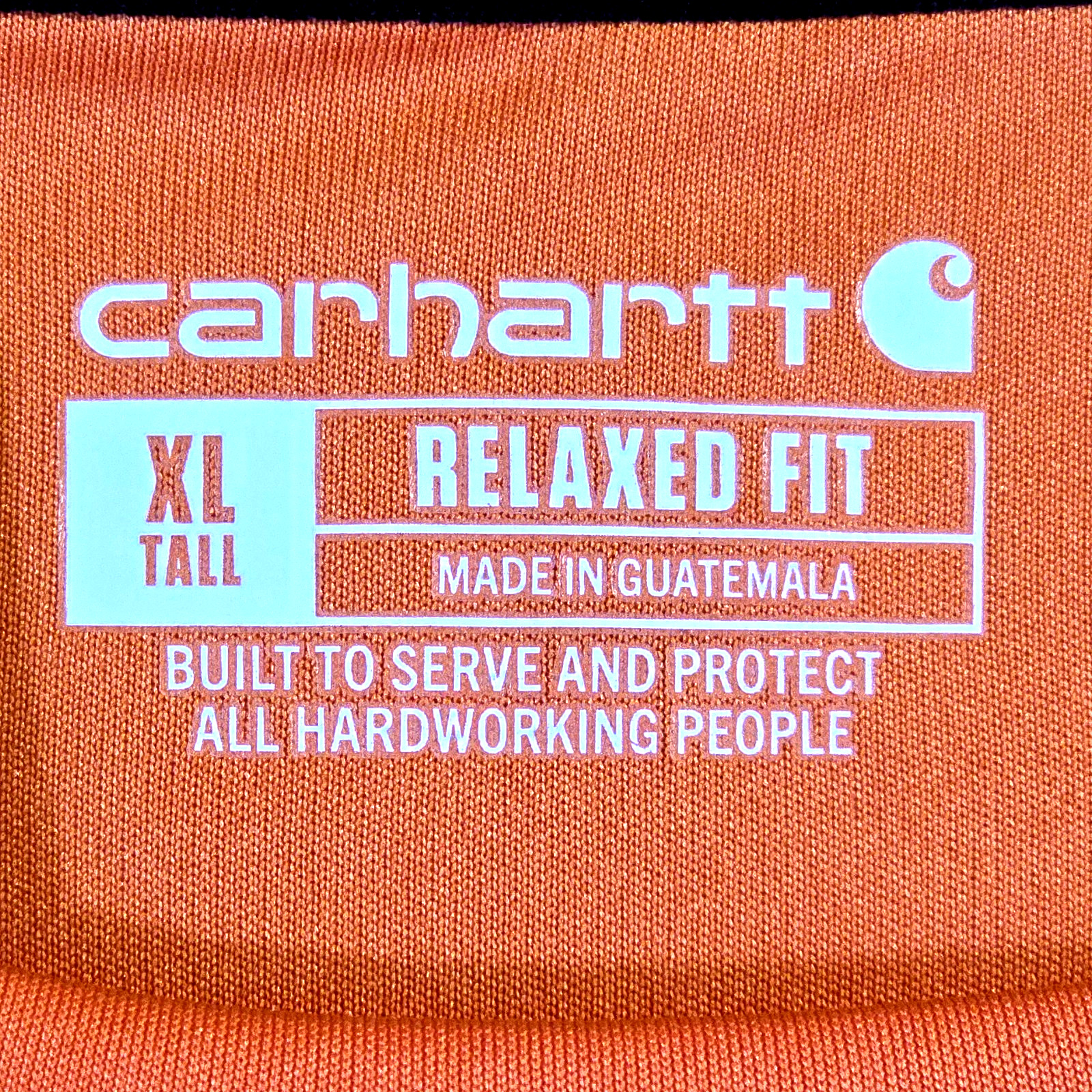 CARHARTT Fast Dry Sun Shirt Mens XL Tall Orange Outdoor Long Sleeve UPF 25 NWT gallery