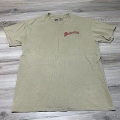 Brew City Budweiser Shirt Men’s Small Brown Short Sleeve Beer Drinking EUC