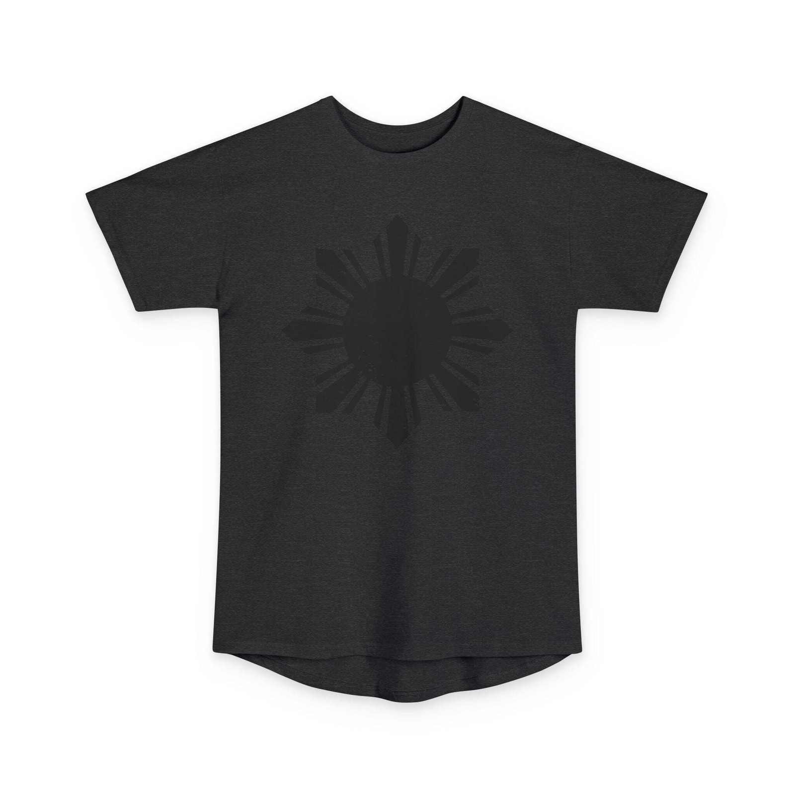 Filipino Sun Longline Drop Tail Tee Pinoy shirt Streetwear Urban Long Body S-2XL gallery
