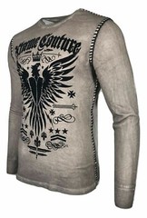 Xtreme Couture by Affliction Men’s Thermal Shirt INTENSITY Biker MMA