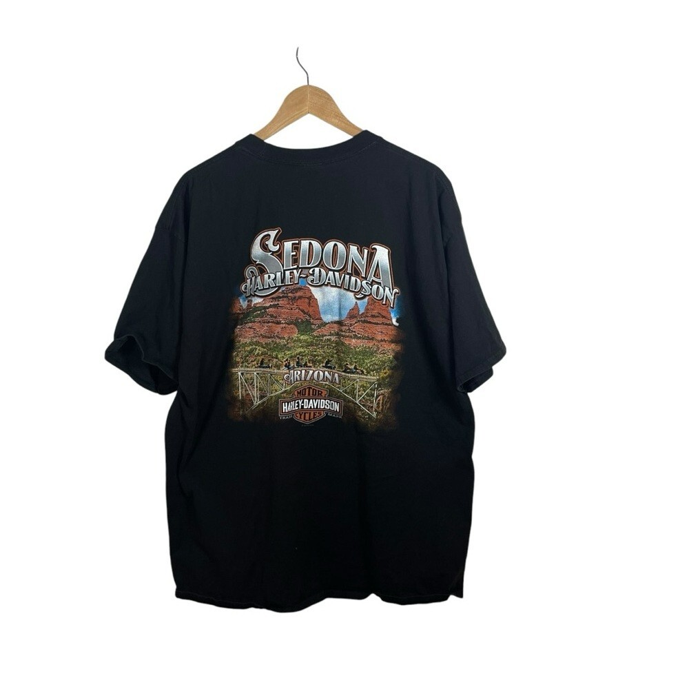 VINTAGE Harley Davidson Sedona AZ Graphic Tee in Black Multi Size 2XL gallery