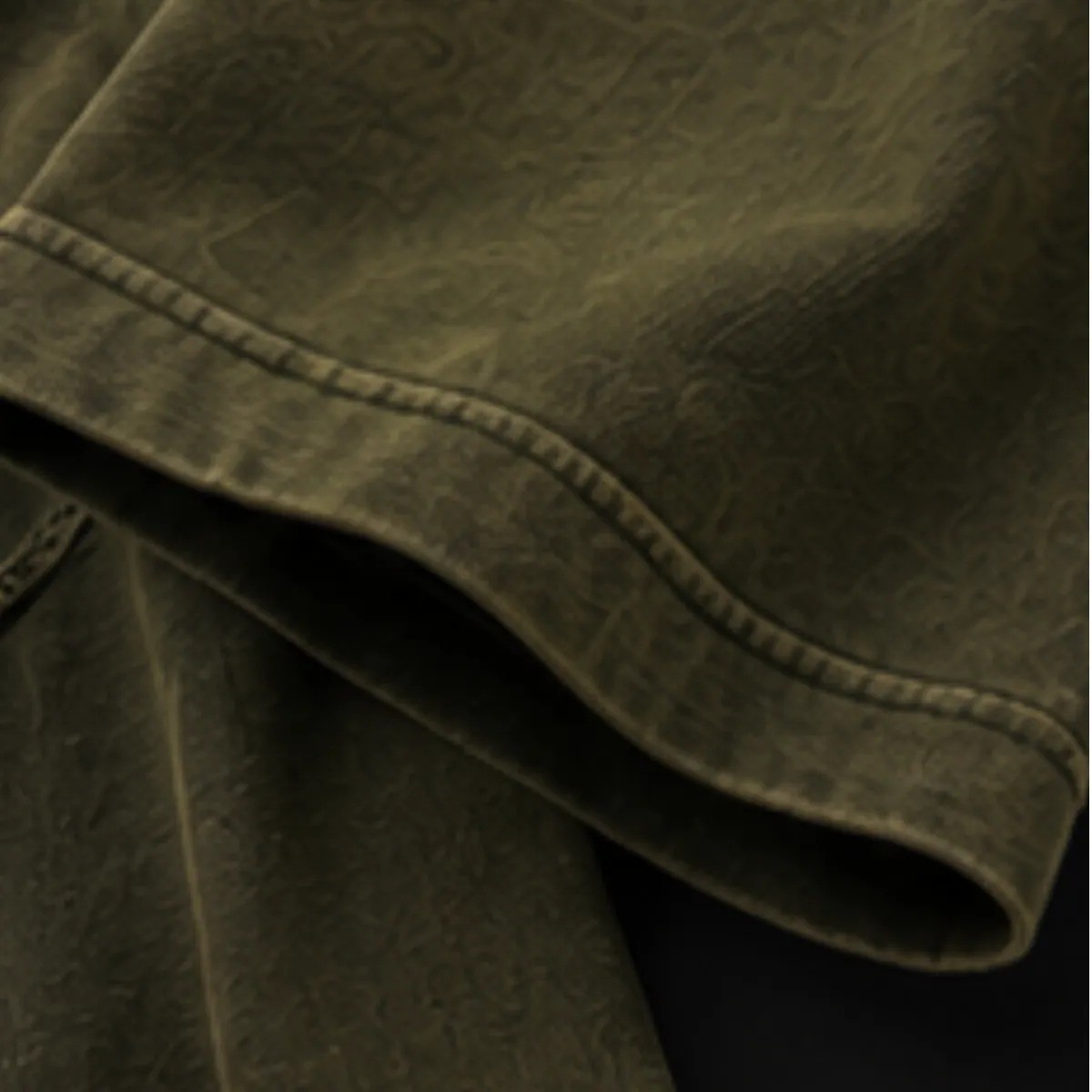 Nyxden Olive Green Abstract Graphic Oversized Shirt gallery