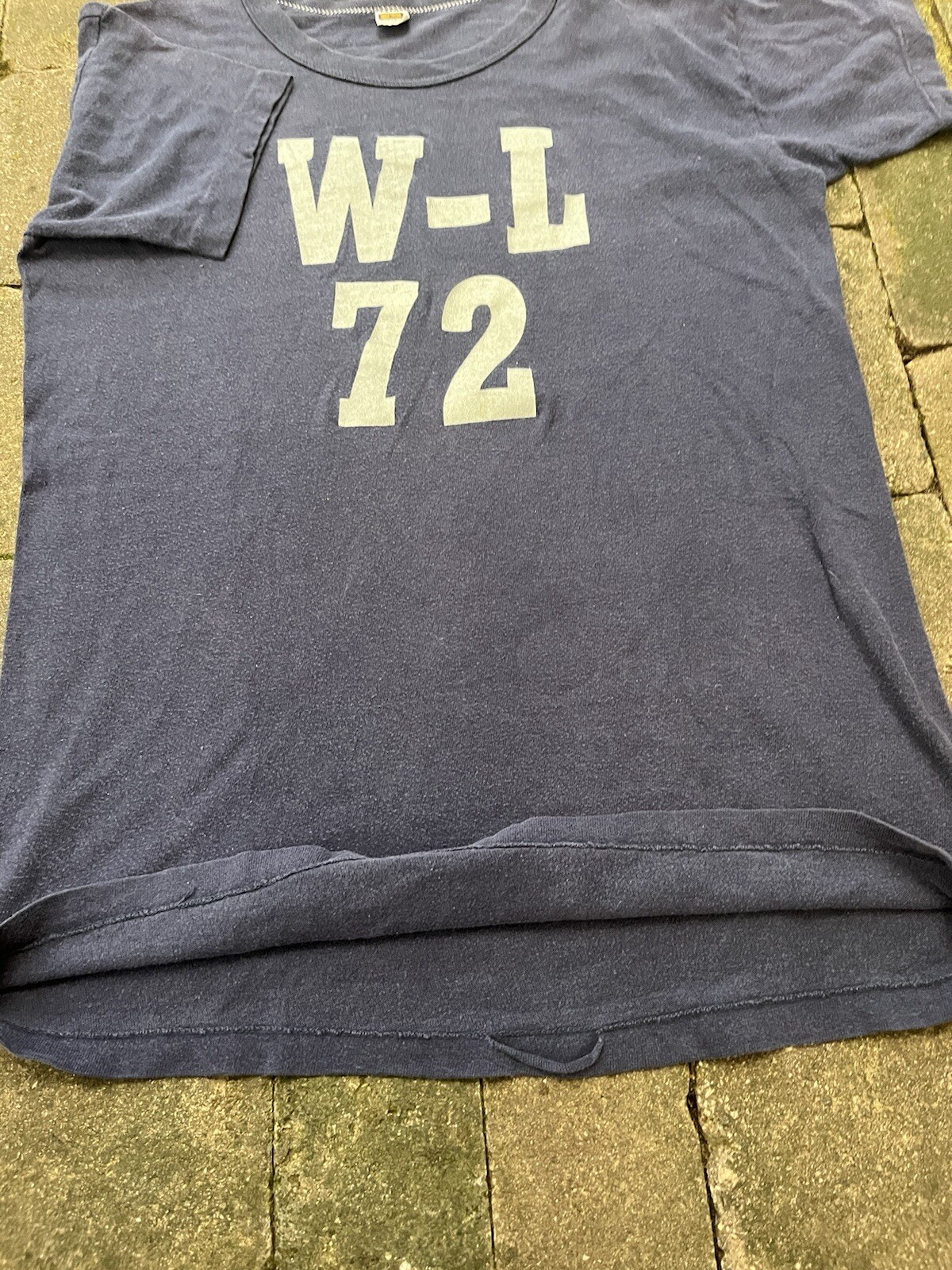 Vintage 1960s Russell Southern Co Cotton Tshirt L “W-L 72” Blue see Measurement gallery