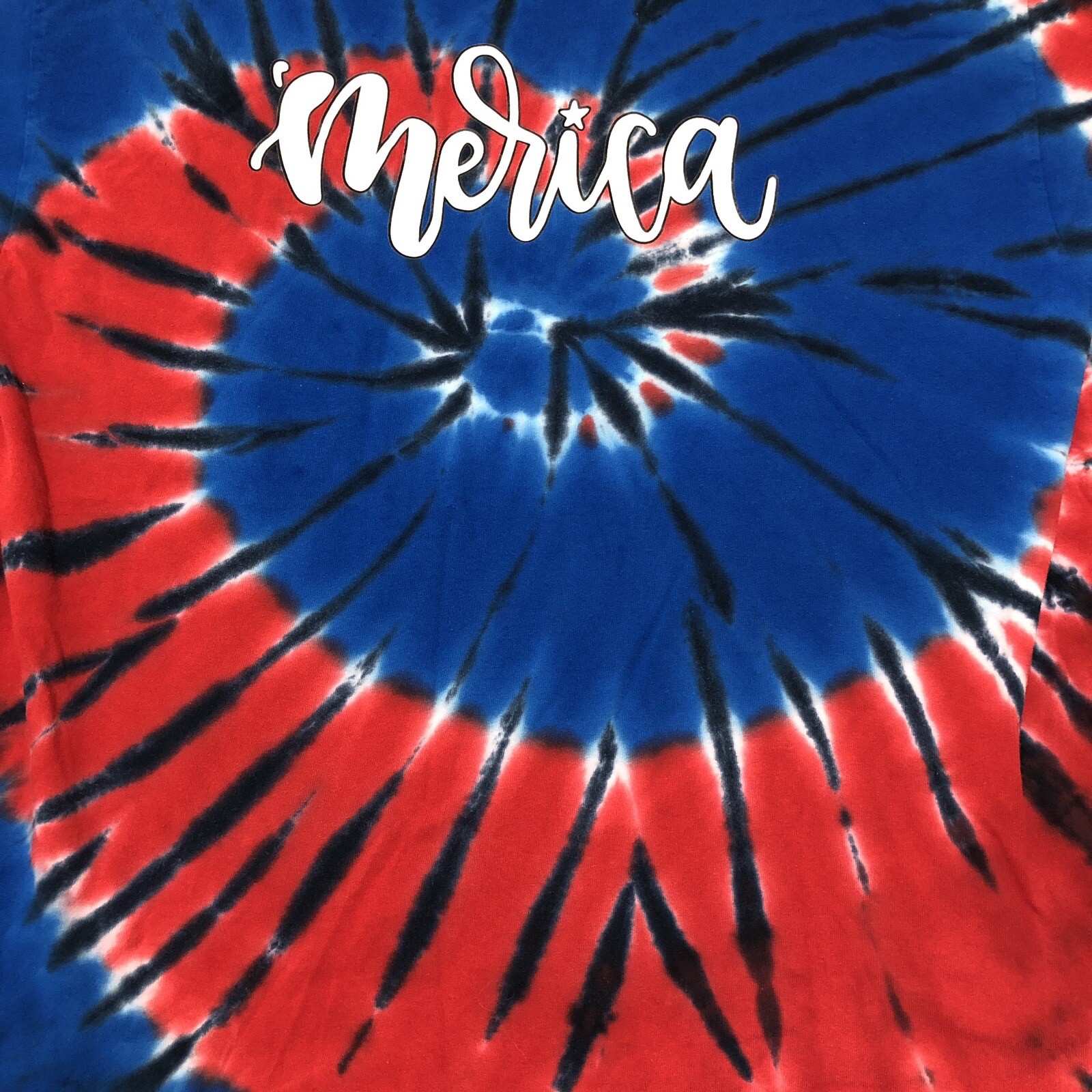 Colortone 'Merica T-Shirt Mens XL Red White Blue Tie Dye Patriotic T gallery