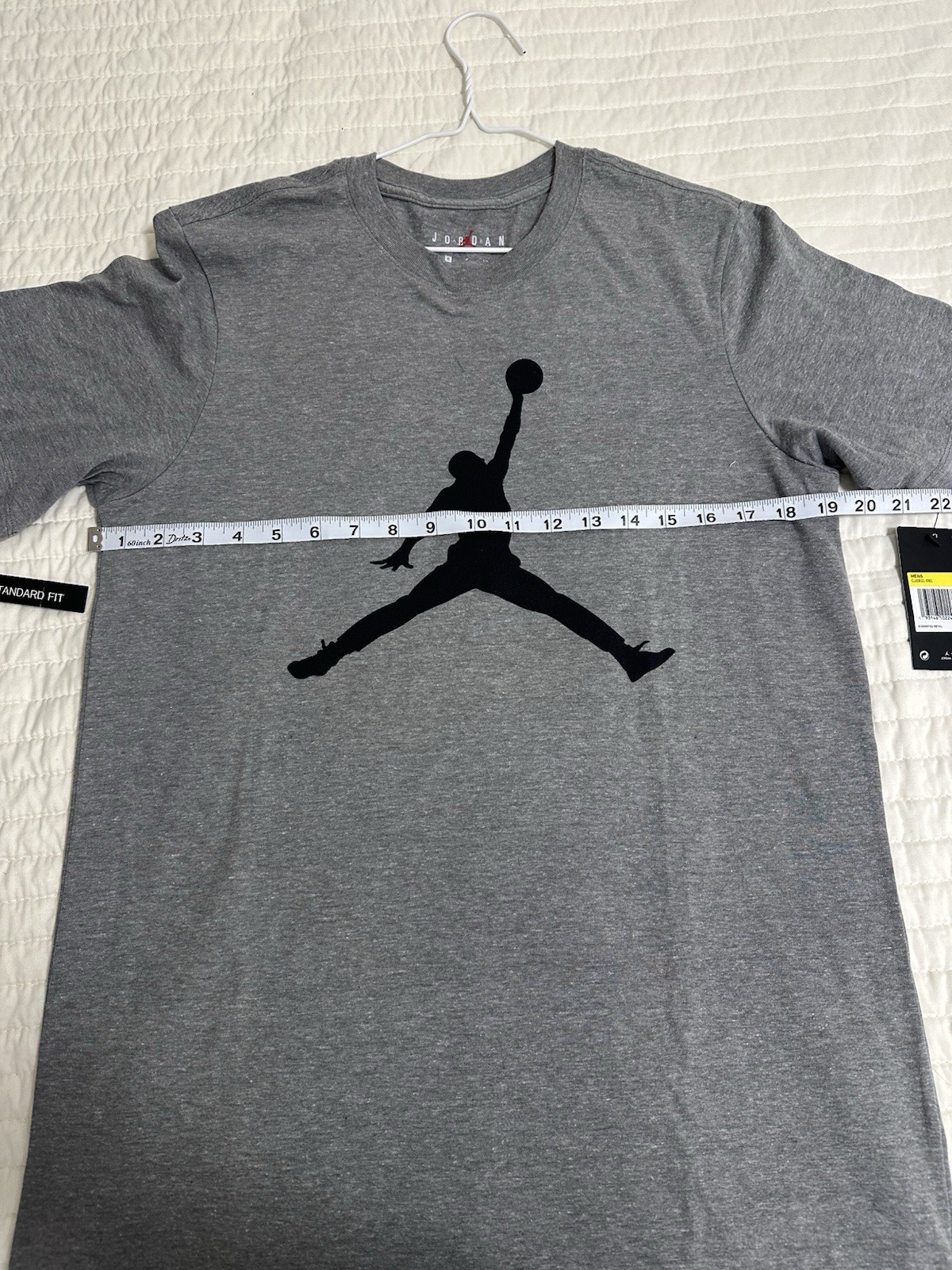 Jordan Jumpman Graphic Logo Men's Short Sleeve T-Shirt Gray Crew Neck S gallery